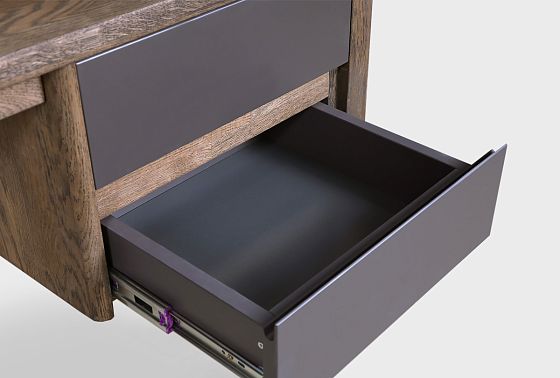 Стол письменный "Уоллстрит" (2 тумбы) массив дуба, МДФ 6