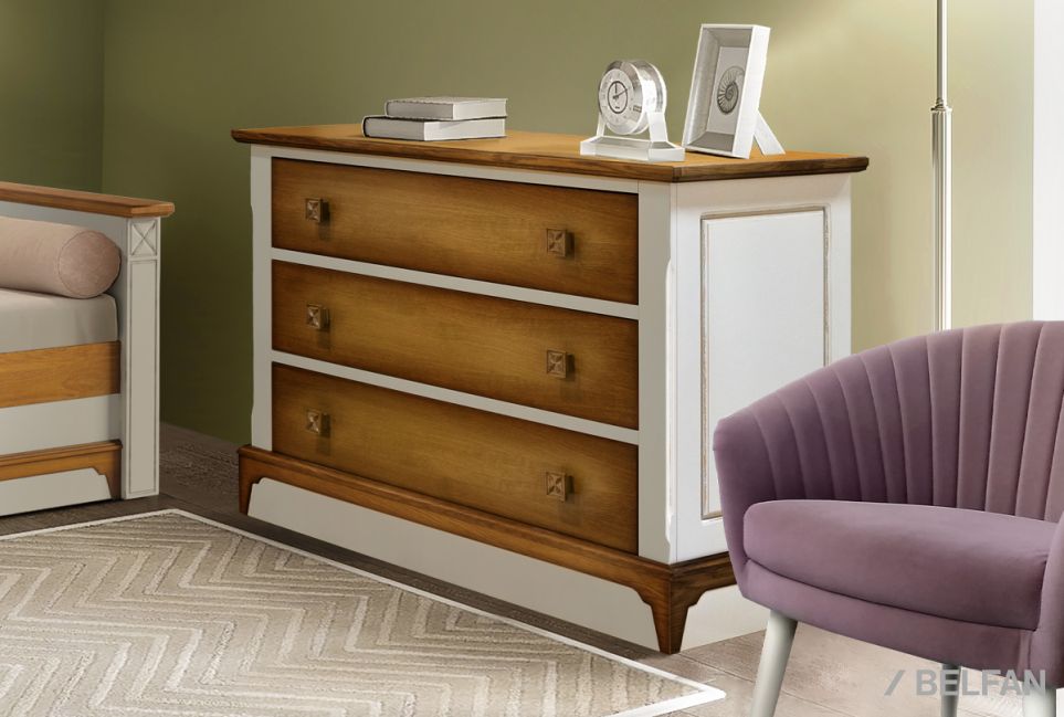 Комод "Бриансон" массив и шпон дуба, МДФ 4