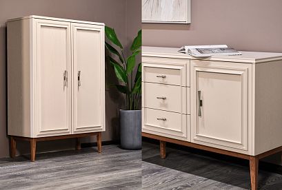 Тумба высокая "Сакраменто"; *А-016.82; марципан, орех