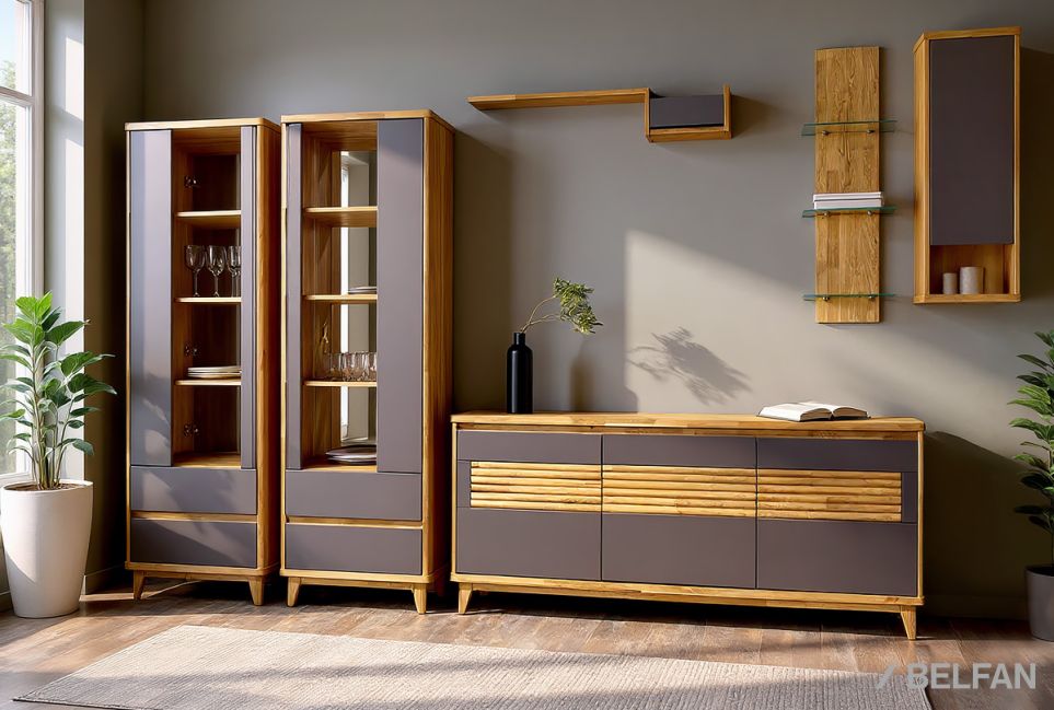 Полка настенная "Уоллстрит" (стекло) массив дуба 3