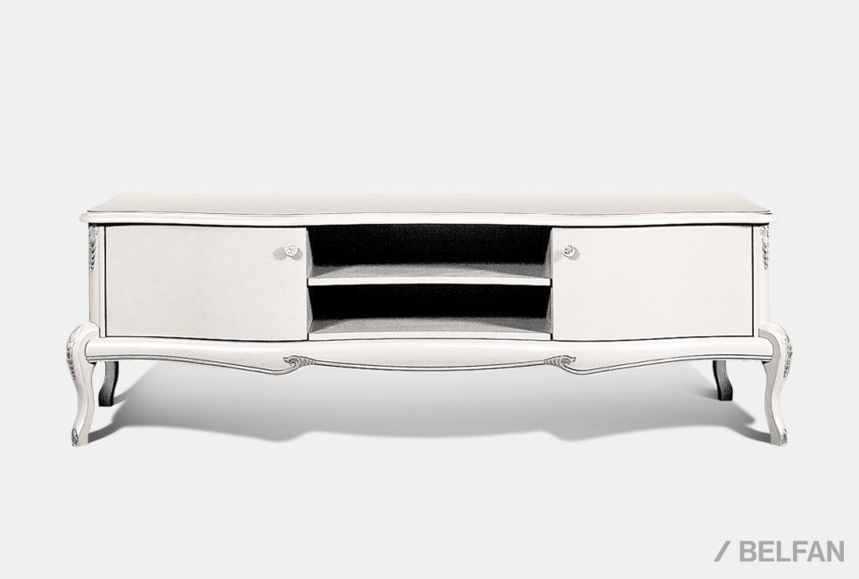 Тумба под ТВ "Флерон" массив и шпон бука 2