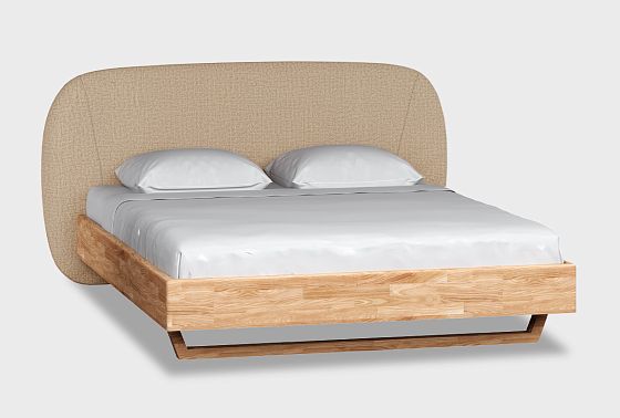 Кровать "Уоллстрит" (мягкое изголовье высокое) массив дуба 8