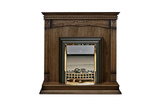 Подставка декоративная под камин "Верди Люкс 1" массив и шпон дуба 2