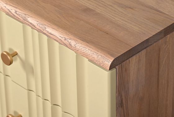 Тумба прикроватная "Меридиан" массив дуба, МДФ 10