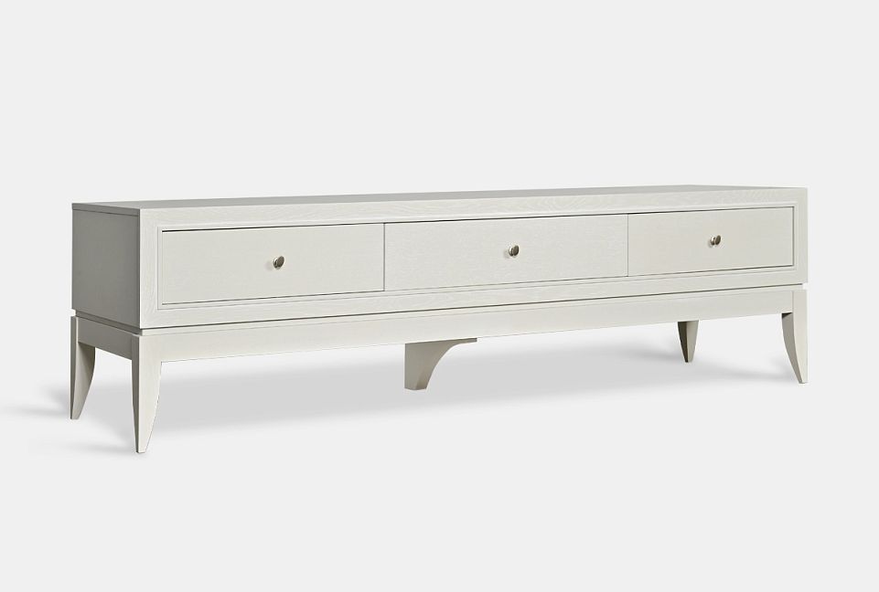 Тумба под ТВ "Коста"; олива+белая патина