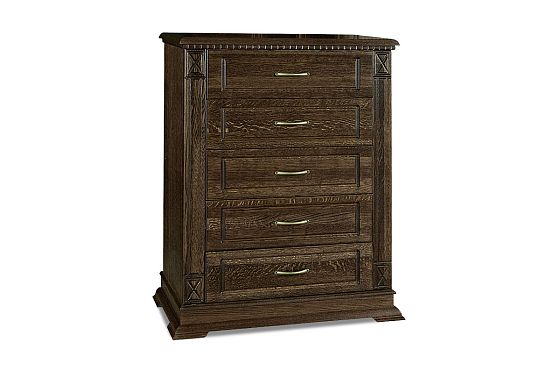 Комод высокий «Верди Люкс» массив и шпон дуба 4