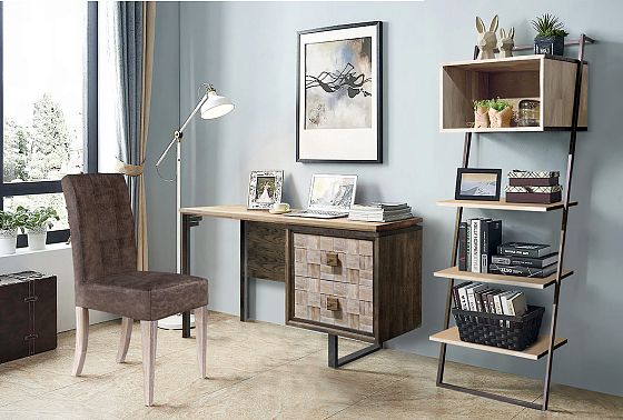 Стеллаж "Арт" 445 массив дуба, металл 6