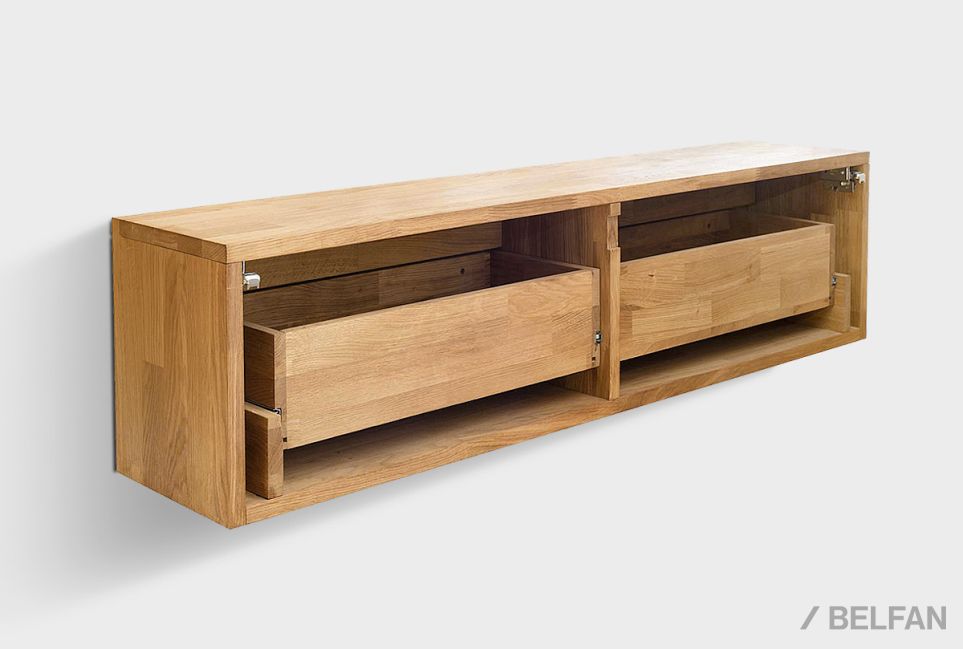 Тумба навесная "Арт" массив дуба 8