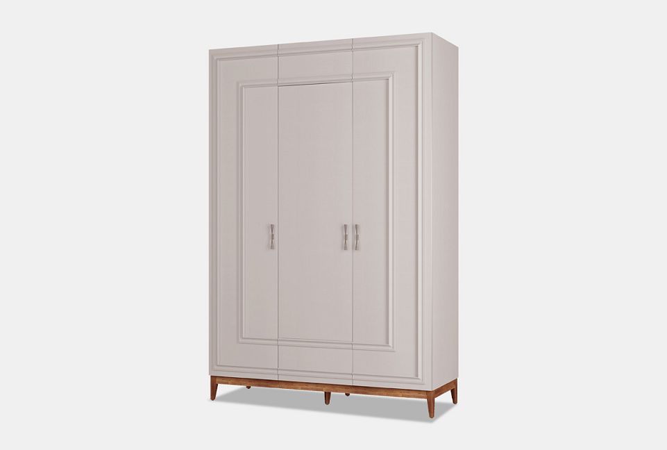 Шкаф 3-х дверный "Сакраменто" (с декором); сумеречный, орех