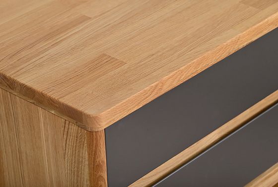 Тумба прикроватная "Уоллстрит" массив дуба, МДФ 9