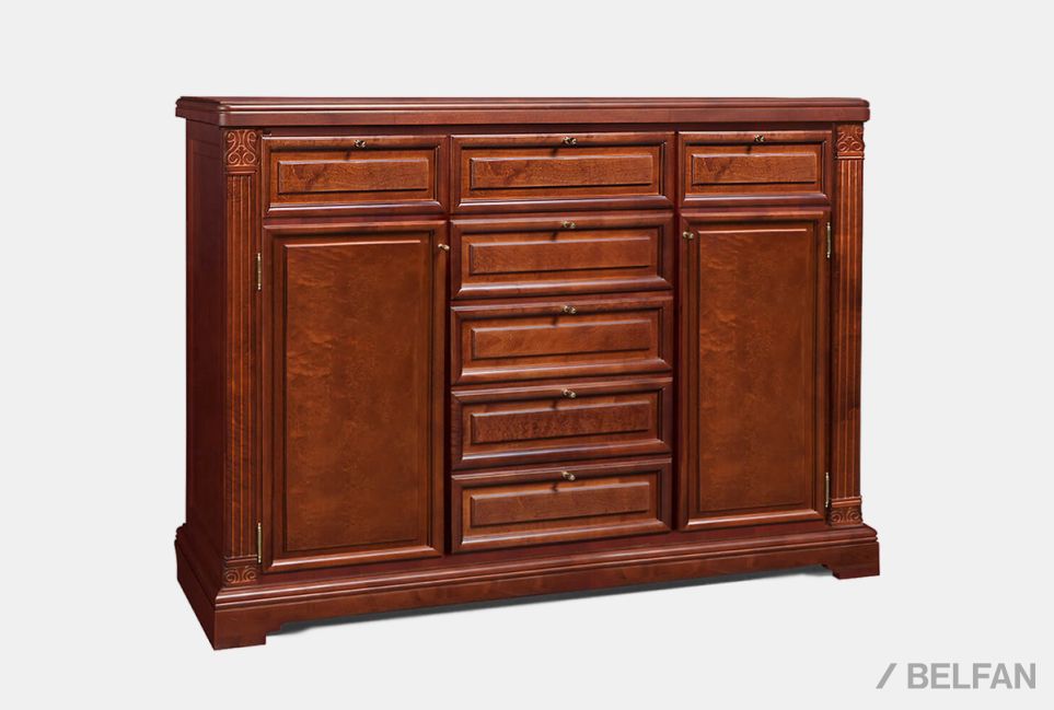 Тумба "Престиж" 53 массив и шпон берёзы 1