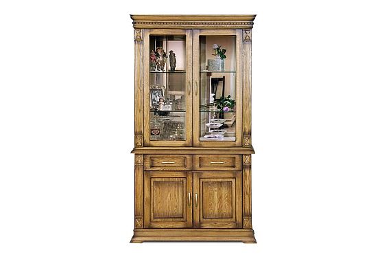 Шкаф комбинированный "Верди Люкс 2з" массив и шпон дуба 3