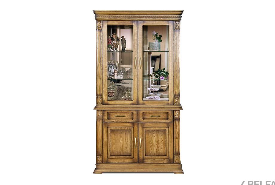 Шкаф комбинированный "Верди Люкс 2з" массив и шпон дуба 2