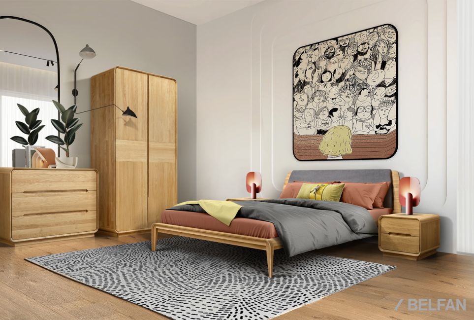 Шкаф для одежды 2-х дверный "Монблан" массив дуба 4