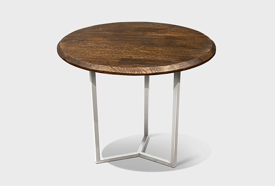 Стол журнальный "Арт" круглый 50 массив дуба, металл 2