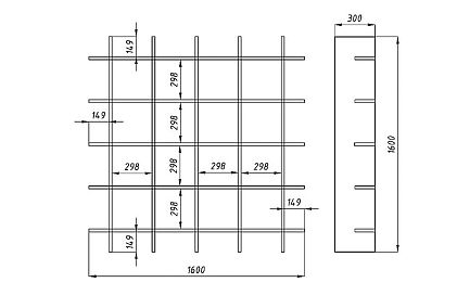 Стеллаж "Арт" 4x4
