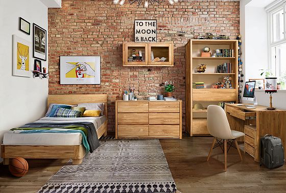 Кровать "Норд" массив дуба 11