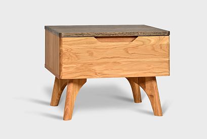 Тумба прикроватная "Элва" B-1; *ВМФ-1570; бейц-масло, графит