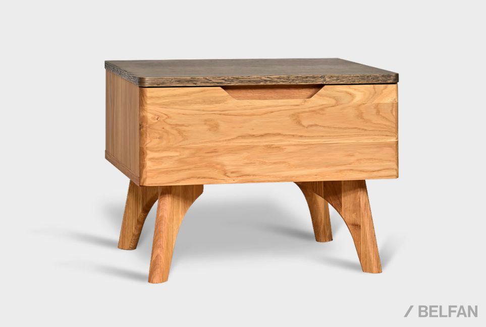 Тумба прикроватная "Элва" B-1 массив и шпон дуба 1