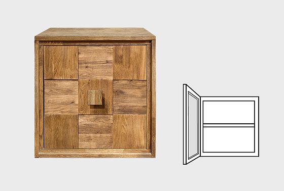 Модуль настенный "Cube Design" 1 массив и шпон дуба 6