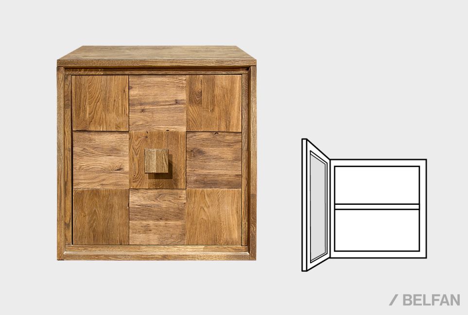 Модуль настенный "Cube Design" 1 массив и шпон дуба 1