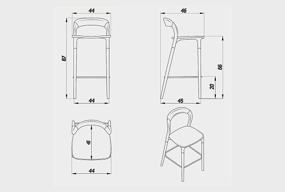 Стул "Лугано" полубарный массив дуба 9