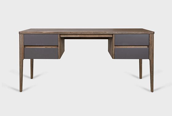 Стол письменный "Уоллстрит" (2 тумбы) массив дуба, МДФ 6