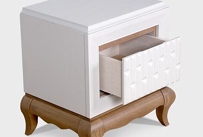 Тумба прикроватная "Армония"; *ММ-434-03-22; айвори + классик