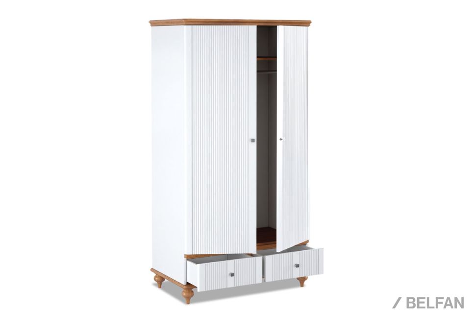 Шкаф для одежды 2-х дверный "Рандеву" 22 массив сосны 3