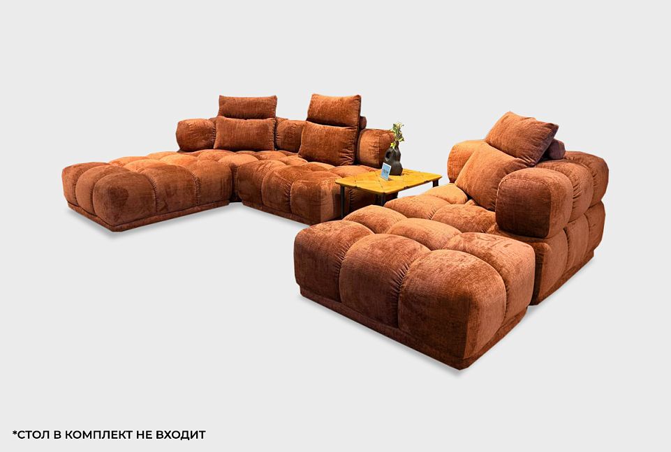 "Киото" диван П-образный; нераскл.; 18+10+90+16+90; Ideal Hardal (гр.2/Турция)