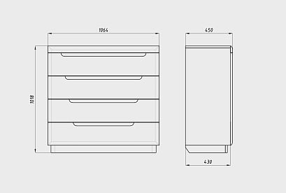 Комод "Бремен"; дуб натуральный