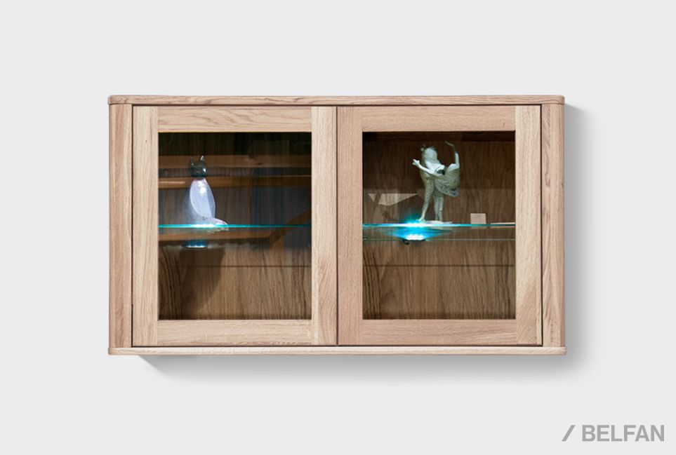 Шкаф навесной 2-х секц. "Норд" массив дуба 3