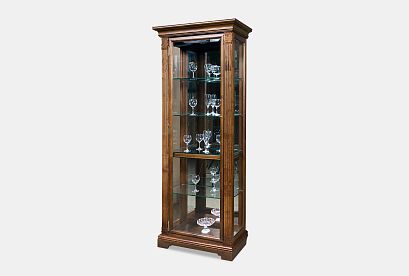 Шкаф с витриной "Престиж" 1; ГМ 5901-01; левый; беловежский орех