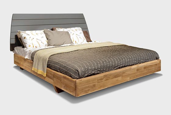 Кровать "Уоллстрит" (комбинированная) массив дуба, МДФ 5