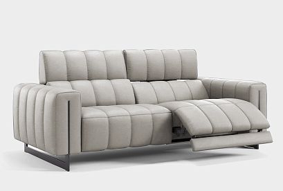 "Дженеси" диван 2-х модульный; раскл.; 1EL+1ER; Реклайнер; Sharli 01(32092); (гр. 1/БК)