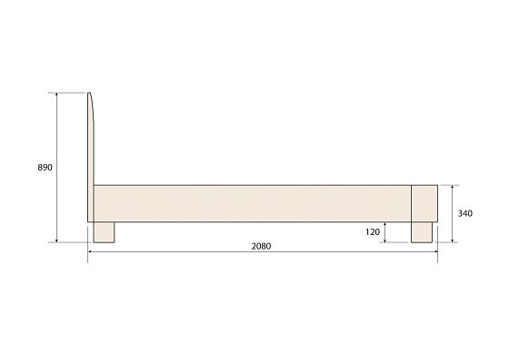Кровать "Норд" массив дуба 11
