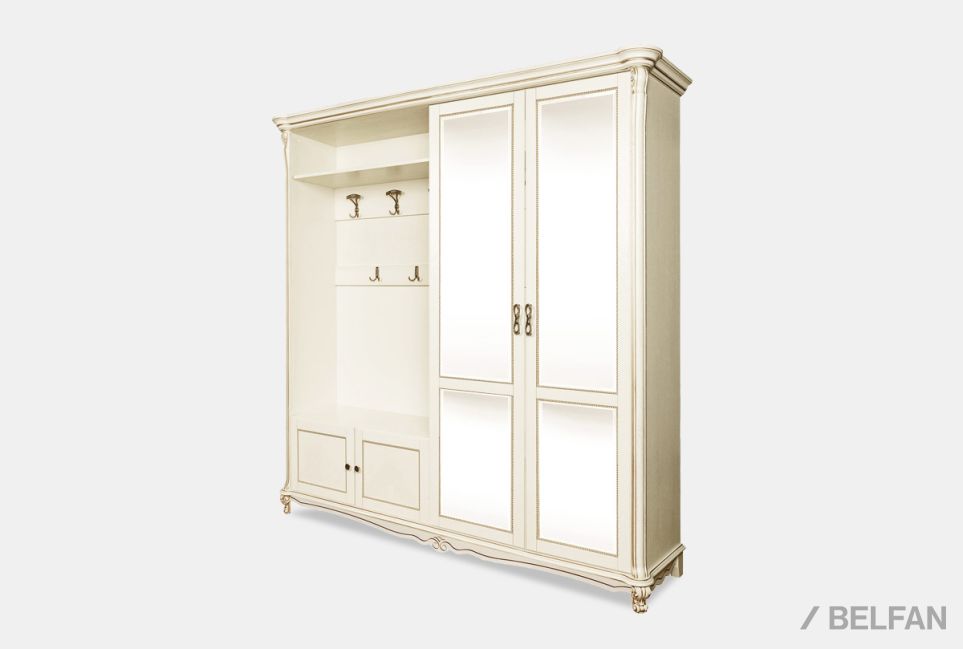 Шкаф комбинированный "Алези 22з" массив и шпон дуба 1