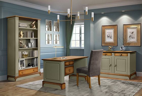 Стеллаж "Бриансон" массив и шпон дуба, МДФ 5