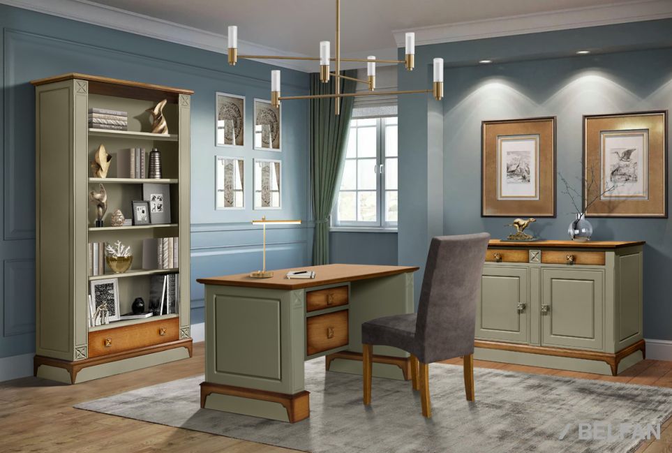 Стеллаж "Бриансон" массив и шпон дуба, МДФ 4