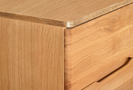 Комод "Элва" B-5 высокий массив и шпон дуба 8