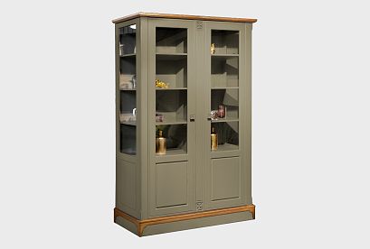 Шкаф с витриной 2-х дверный «Бриансон»; *А-020.5302; корсика+дуб