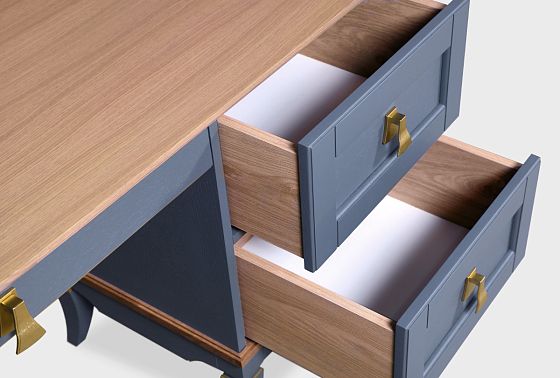 Стол письменный "Стюарт" (тумба слева) массив и шпон дуба 9