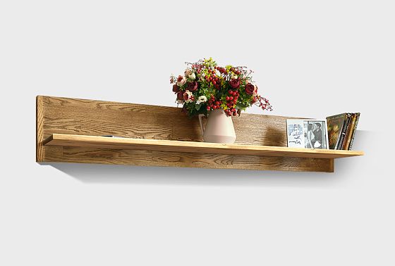 Полка навесная "Ирвинг" массив дуба 2