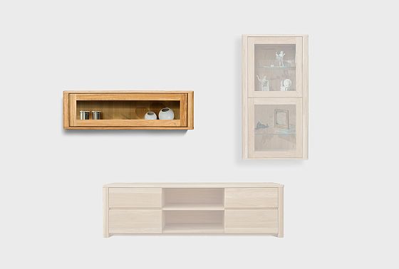 Шкаф навесной "Норд" массив дуба 2