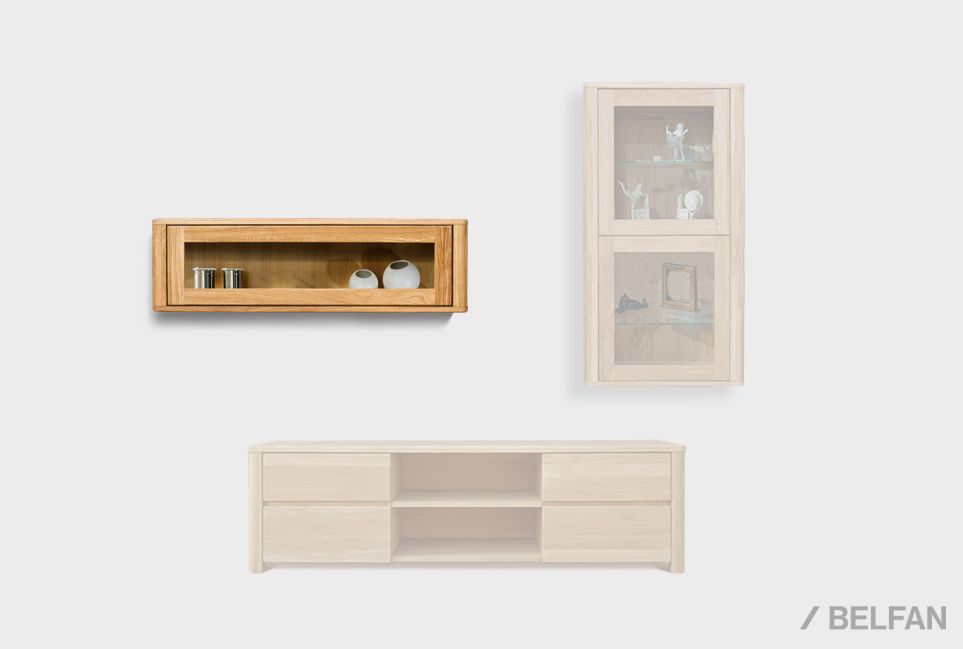 Шкаф навесной "Норд" массив дуба 1