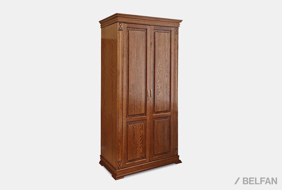 Шкаф для одежды 2-х дв. "Верди Люкс" массив и шпон дуба 1