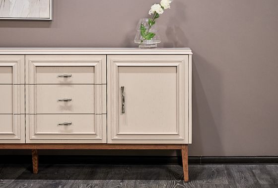 Тумба "Сакраменто" 4 (с ящиками) массив и шпон дуба, МДФ 14