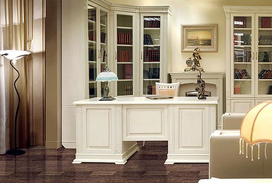 Набор мебели для библиотеки "Верди Люкс 3" массив и шпон дуба 4