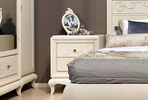 Шкаф для одежды 4-х дв. "Соната" с зеркалом (без декора) массив и шпон дуба 3