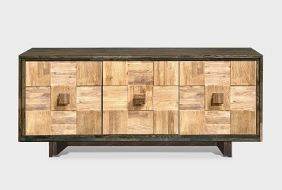 Тумба "Cube Design" 3; фасад "шашки"; *А-008.103; графит, бейц-масло